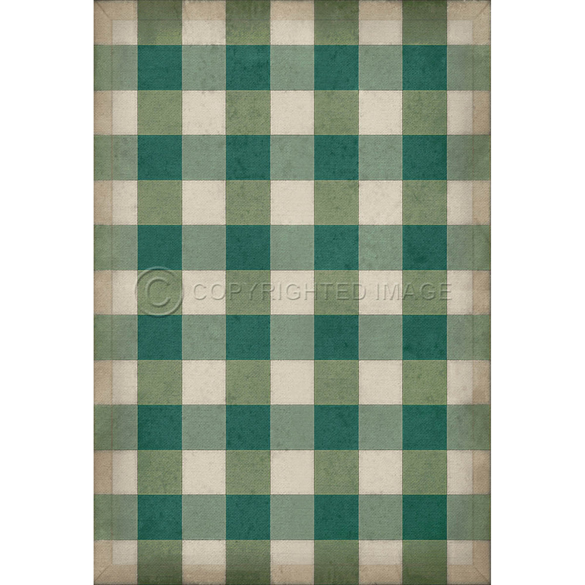 Gingham Canvas Green 20x30