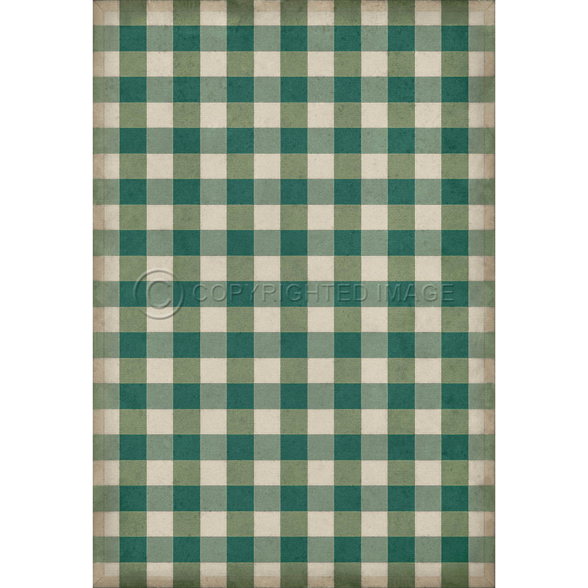 Gingham Canvas Green 52x76