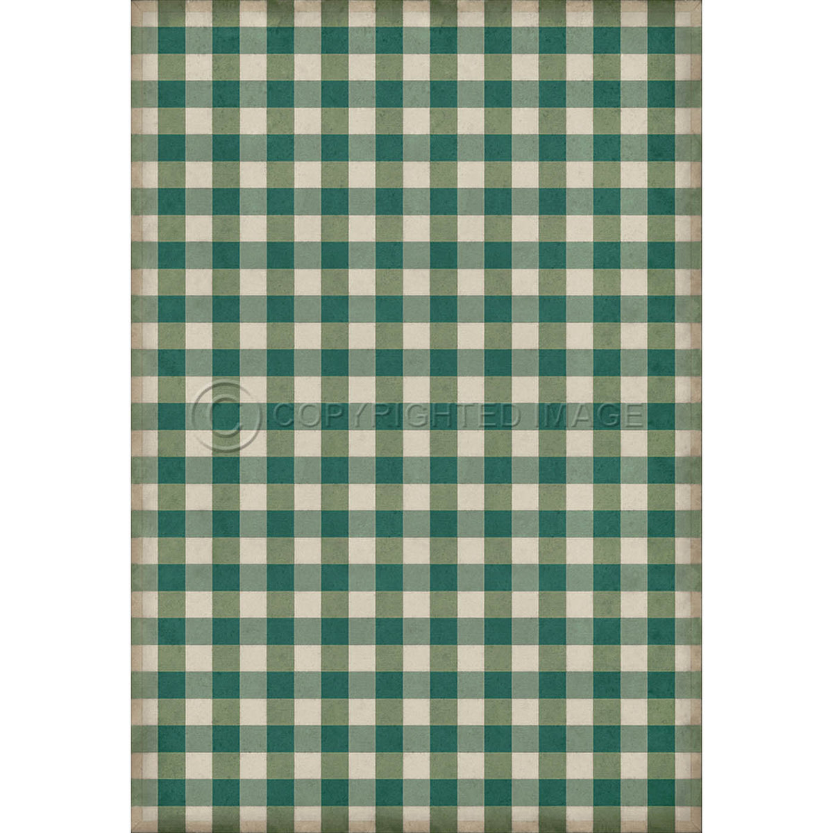 Gingham Canvas Green 96x140