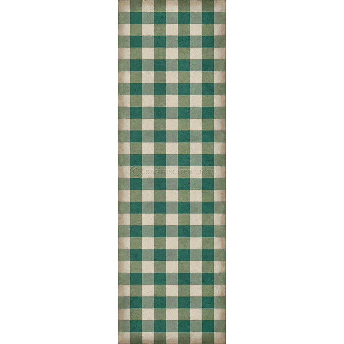 Gingham Canvas Green 36x115