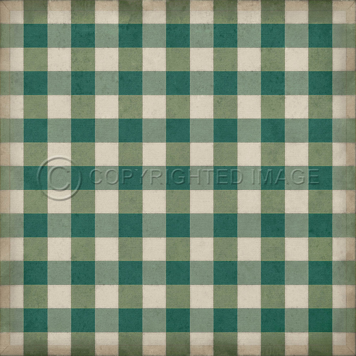 Gingham Canvas Green 60x60