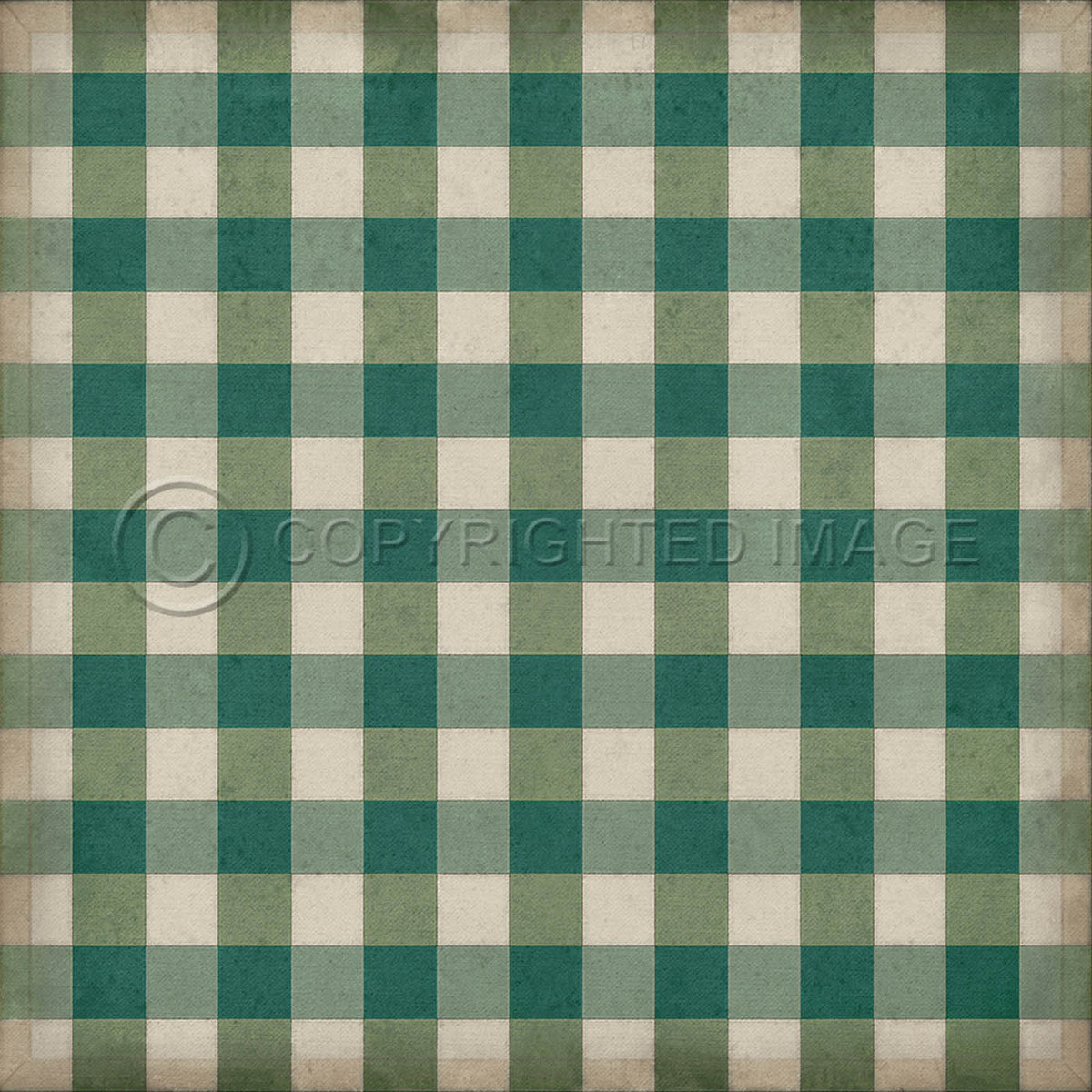 Gingham Canvas Green 72x72