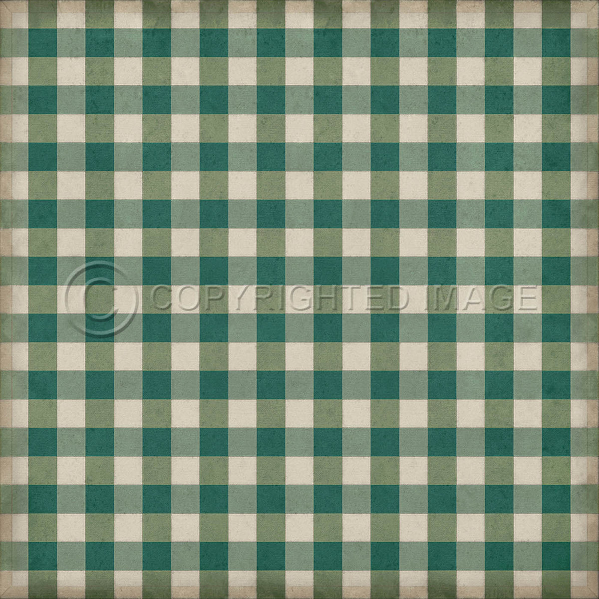 Gingham Canvas Green 96x96