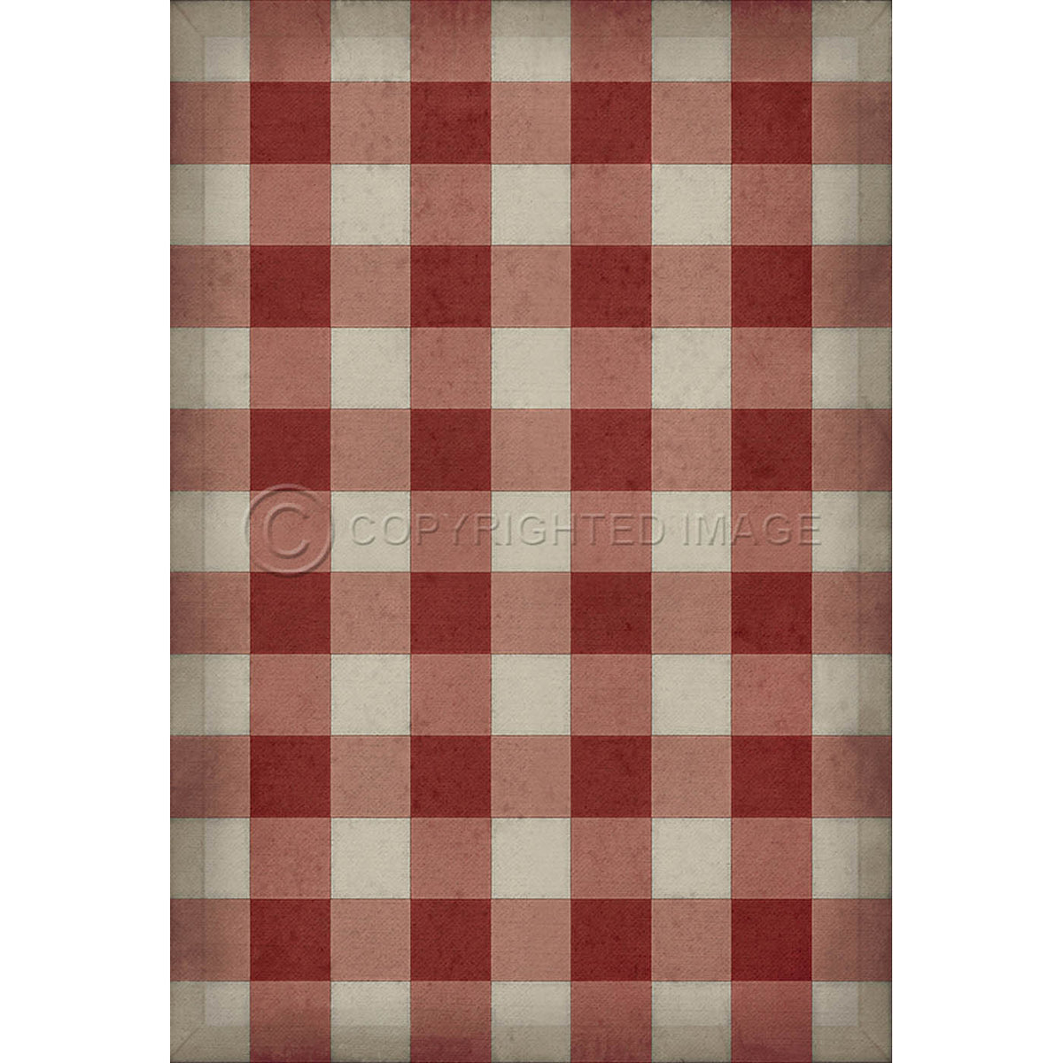 Gingham Canvas Red 38x56
