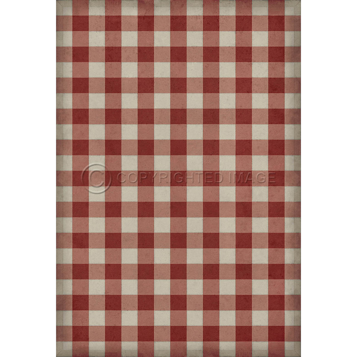 Gingham Canvas Red 70x102