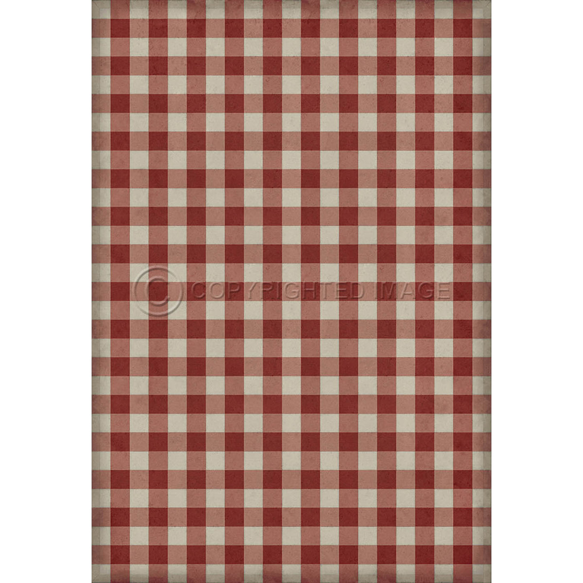 Gingham Canvas Red 96x140