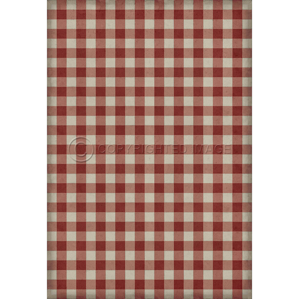 Gingham Canvas Red 120x175