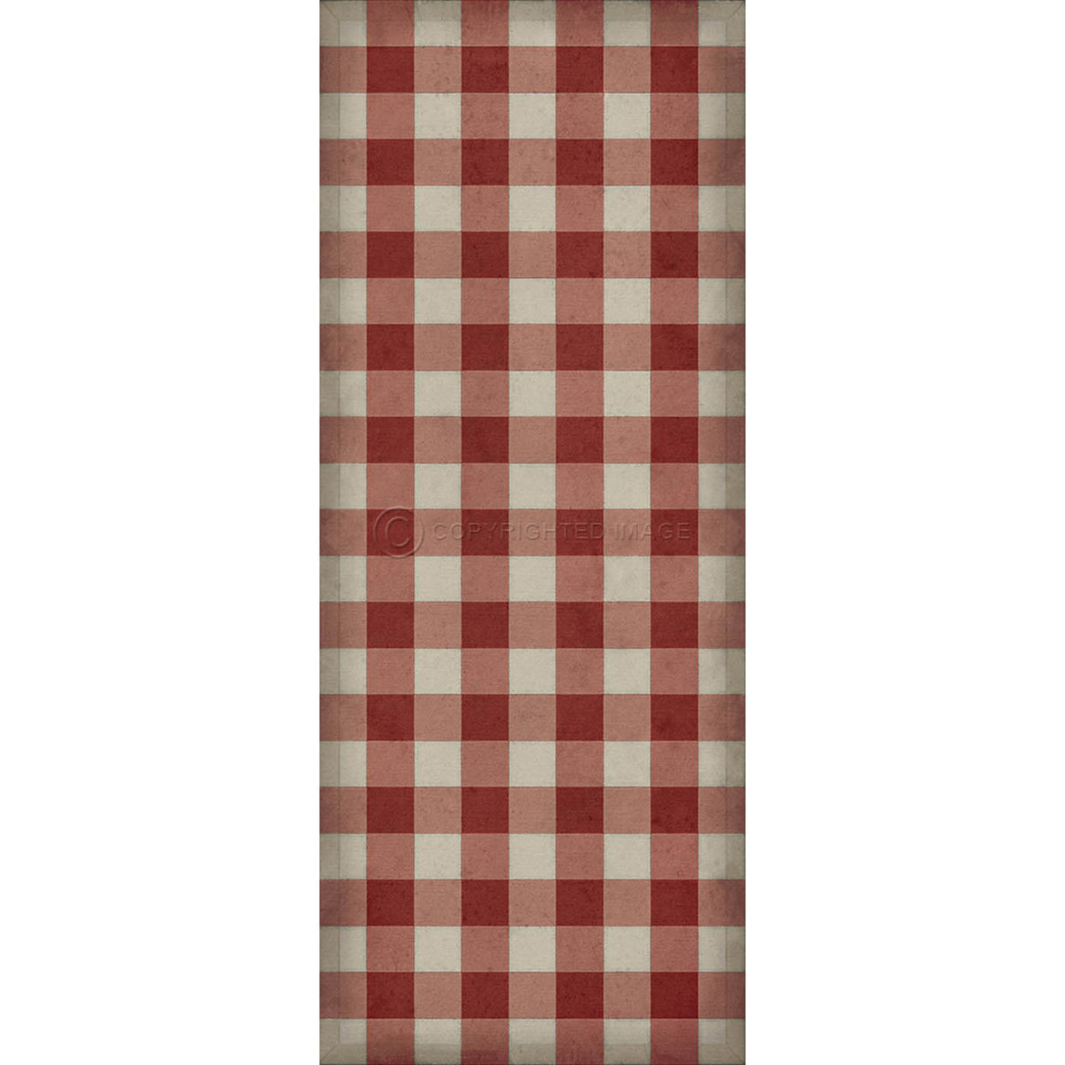 Gingham Canvas Red 36x90