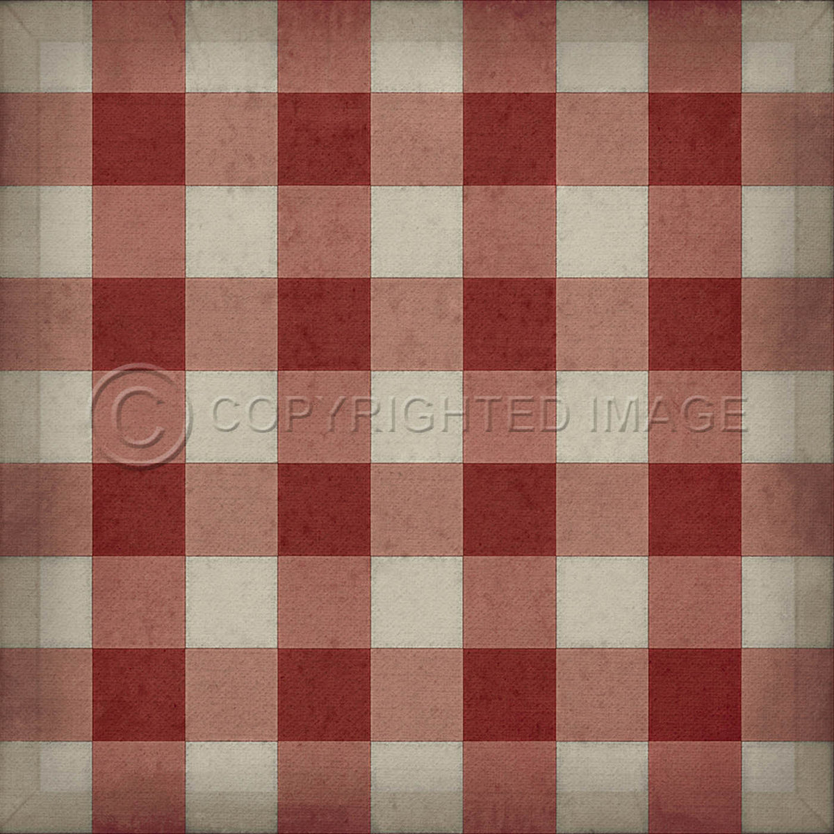 Gingham Canvas Red 36x36