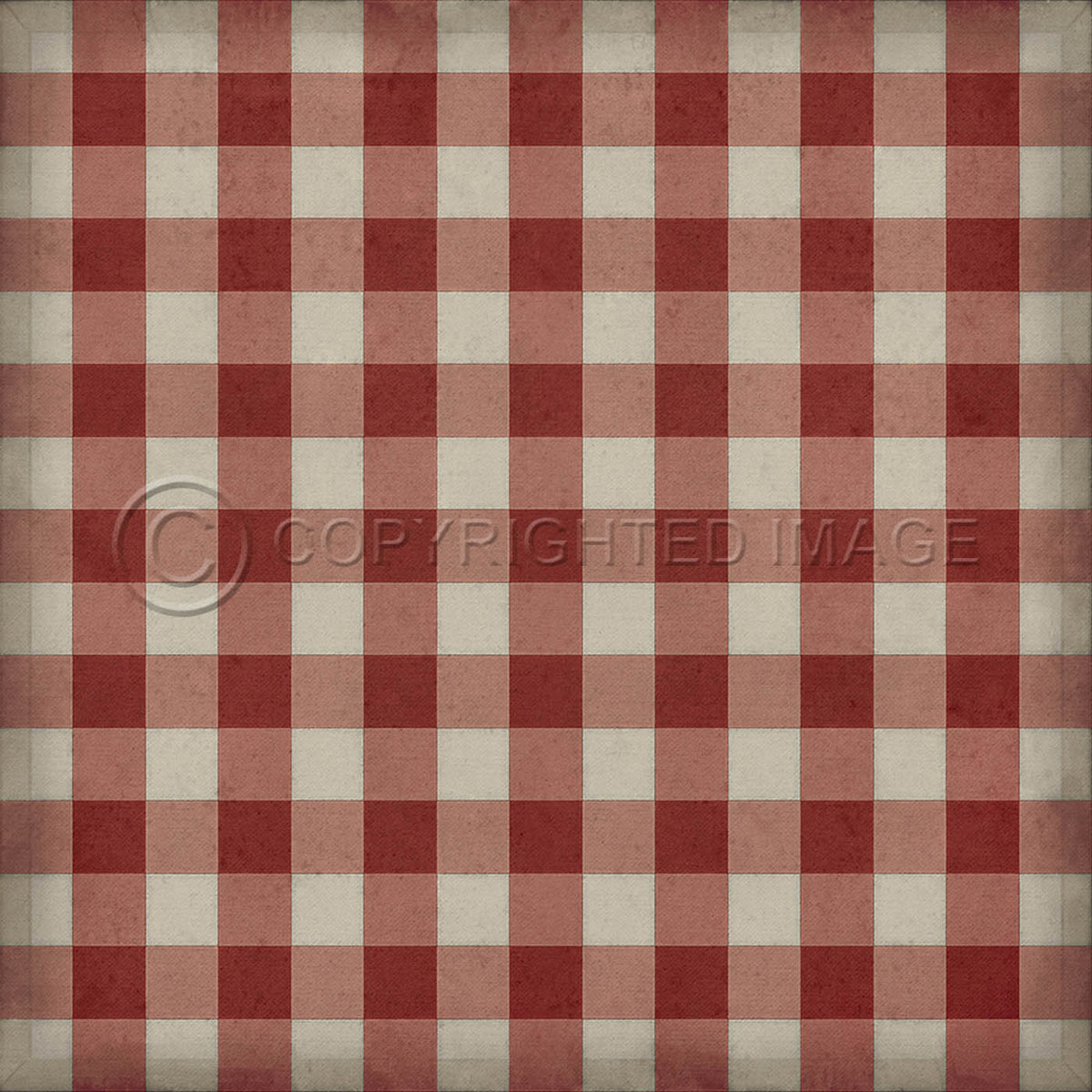 Gingham Canvas Red 60x60