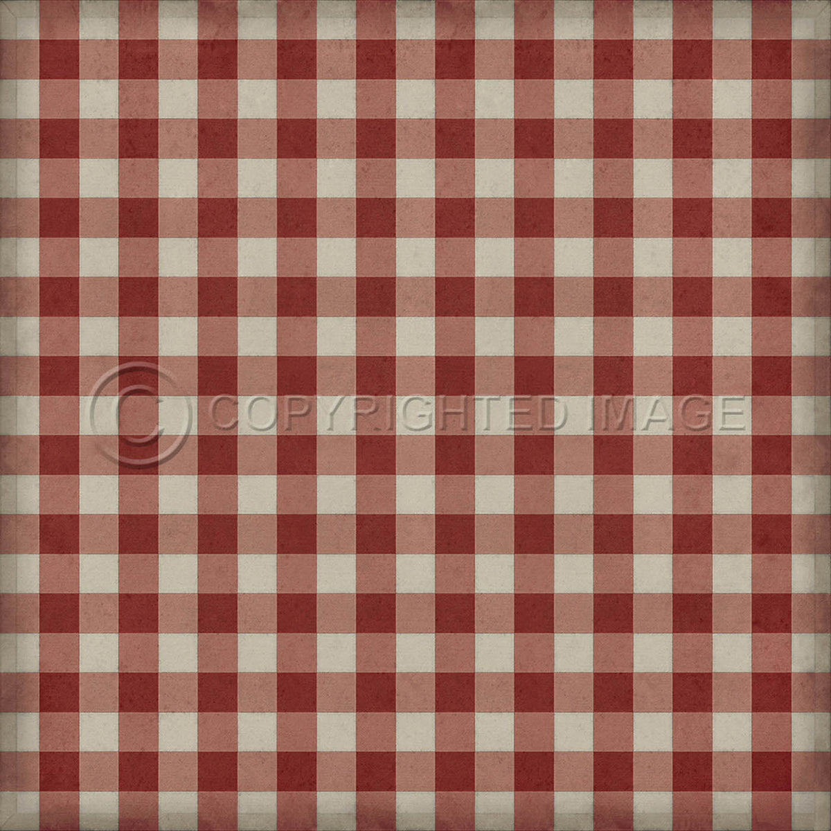 Gingham Canvas Red 96x96