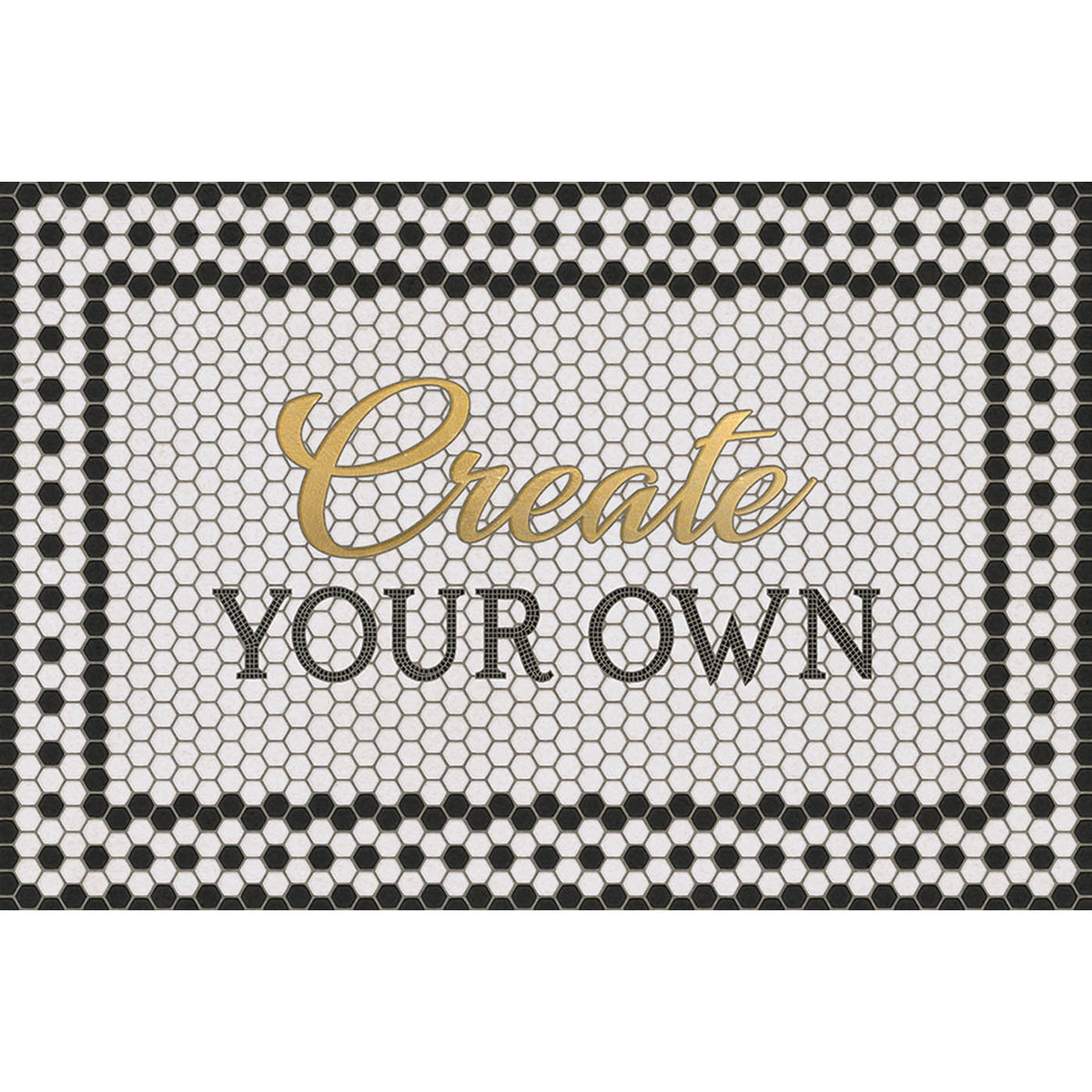 Mosaic Customized 8th Avenue Customized with Gold script 24x36