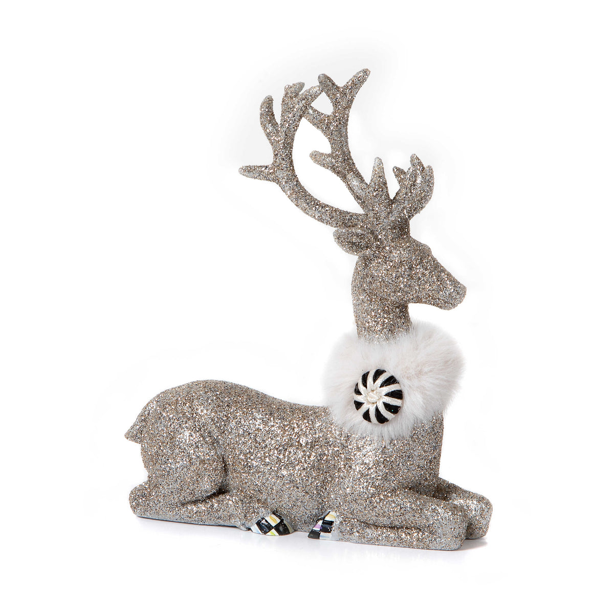 Vintage Silver Deer - Sitting