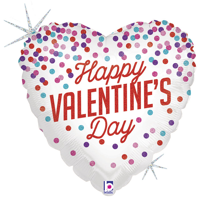 Glitter Valentine Confetti Balloon