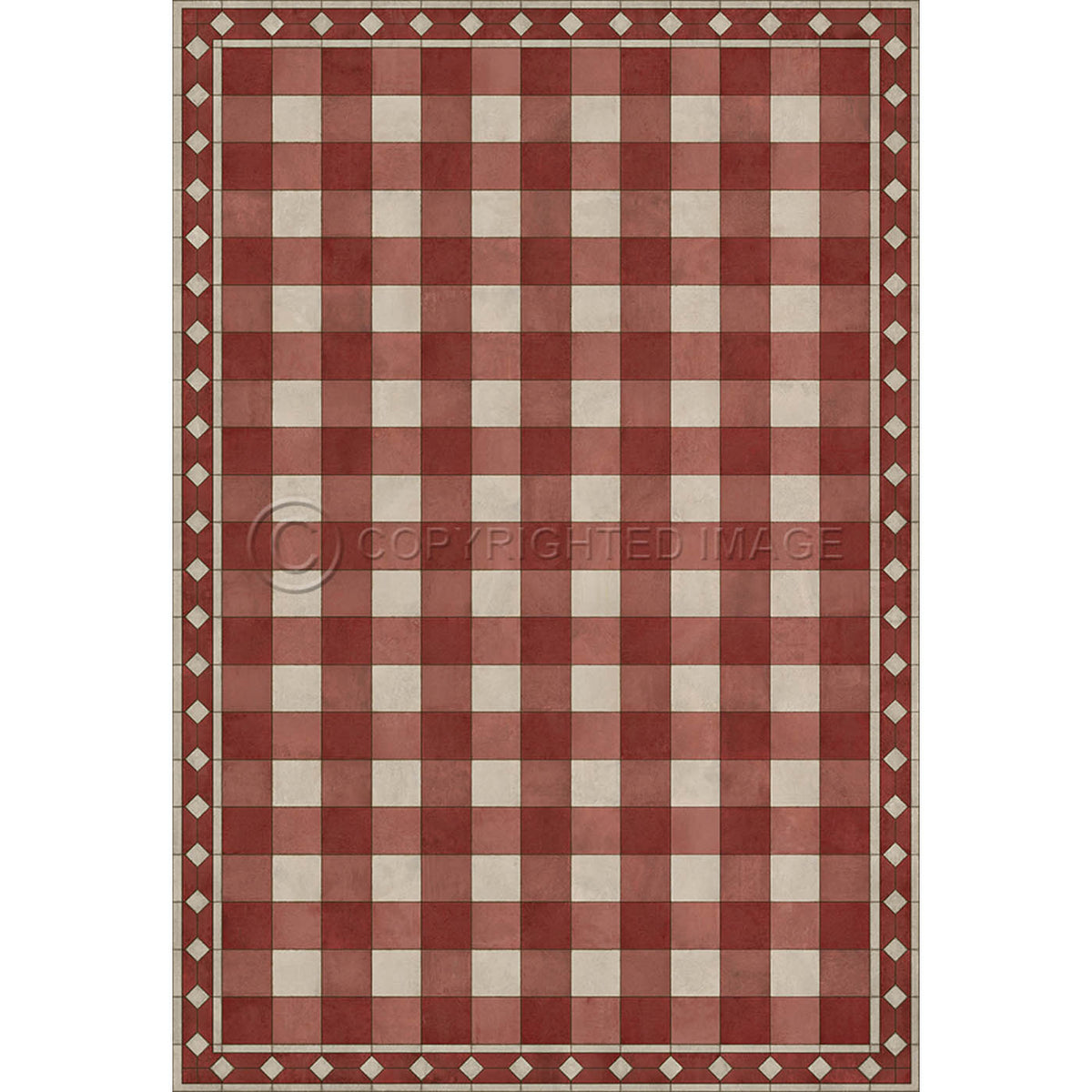 Gingham Tile Red 52x76
