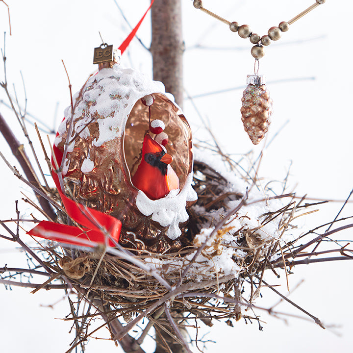 5&quot; Cardinal in Pinecone Ornament