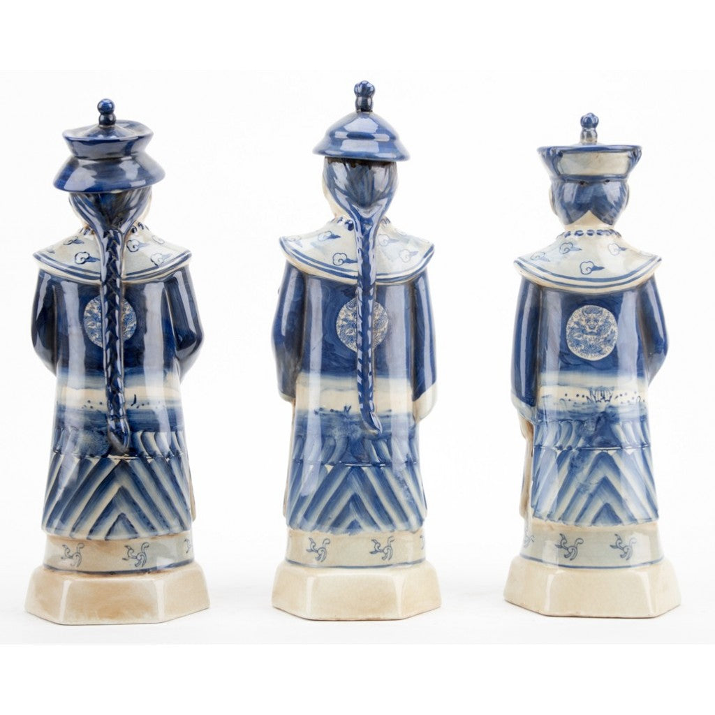 Men of the Orient Set of 3 - Blue and White
