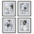 Tangled Threads Abstract Framed Prints, S/4