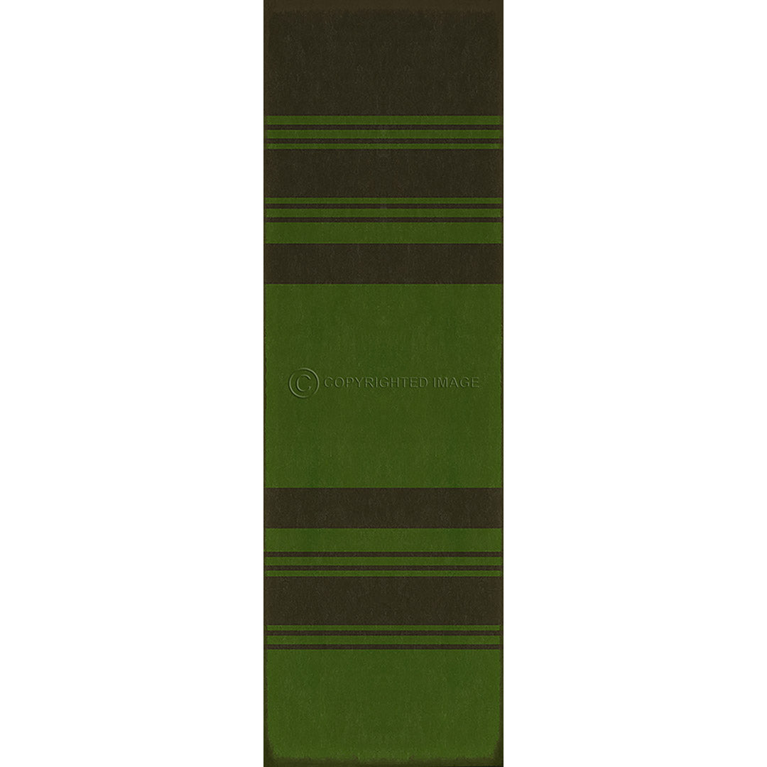 Pattern 50 Organic Stripes Black and Green    36x115