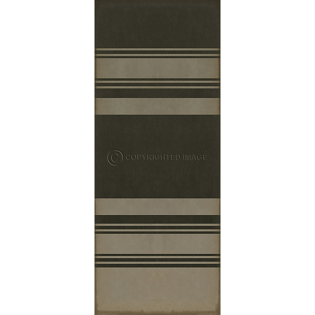 Pattern 50 Organic Stripes Black and Tan    36x90