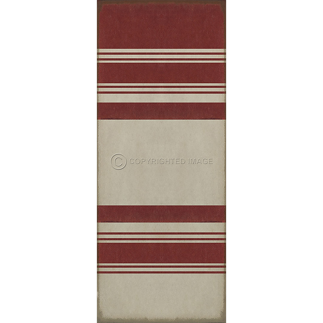 Pattern 50 Organic Stripes Red and White    36x90
