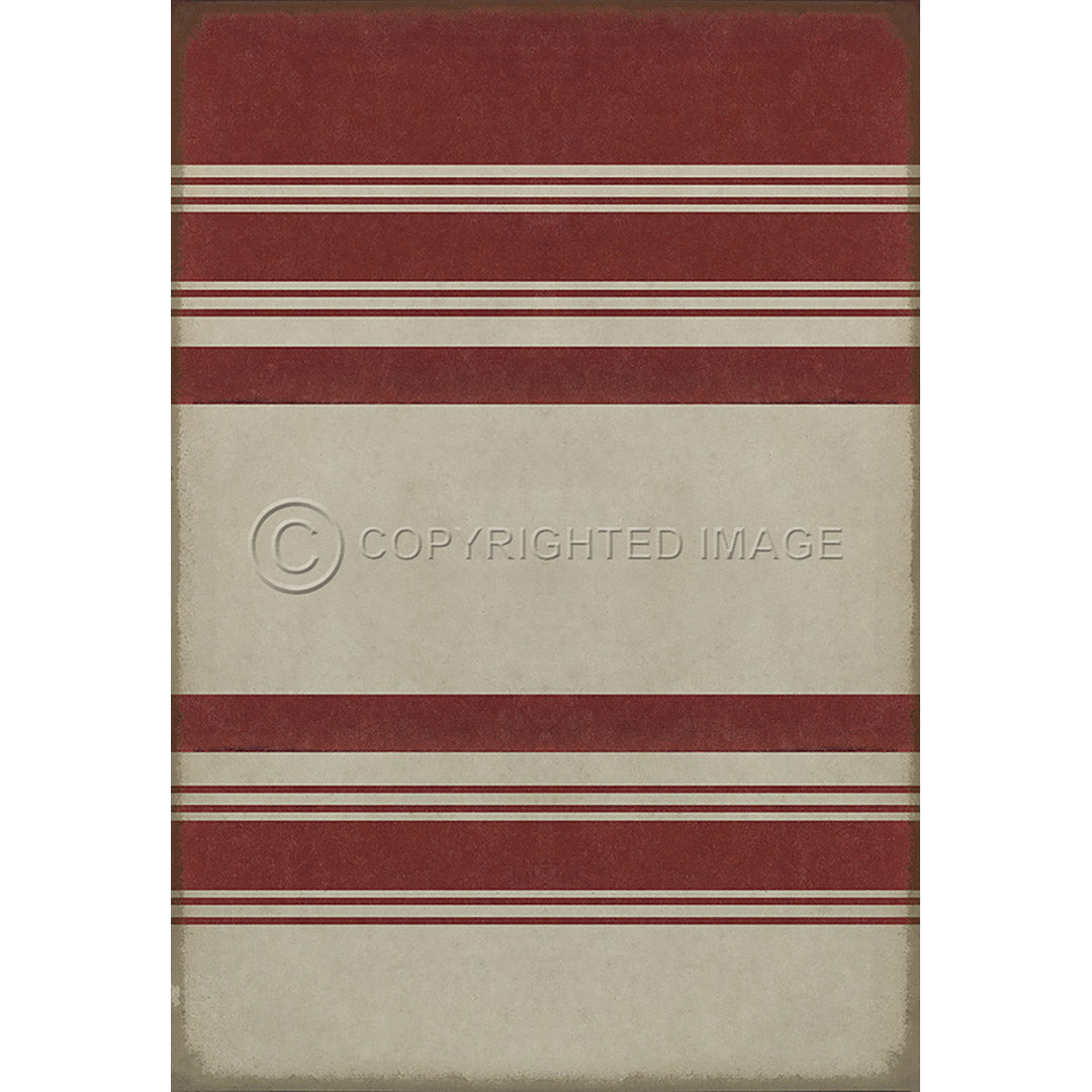 Pattern 50 Organic Stripes Red and White    96x140