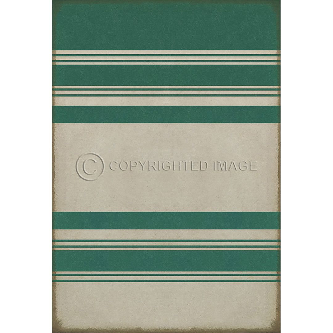 Pattern 50 Organic Stripes Teal and White    96x140