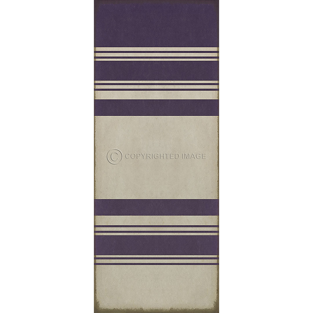 Pattern 50 Organic Stripes White and Purple    36x90