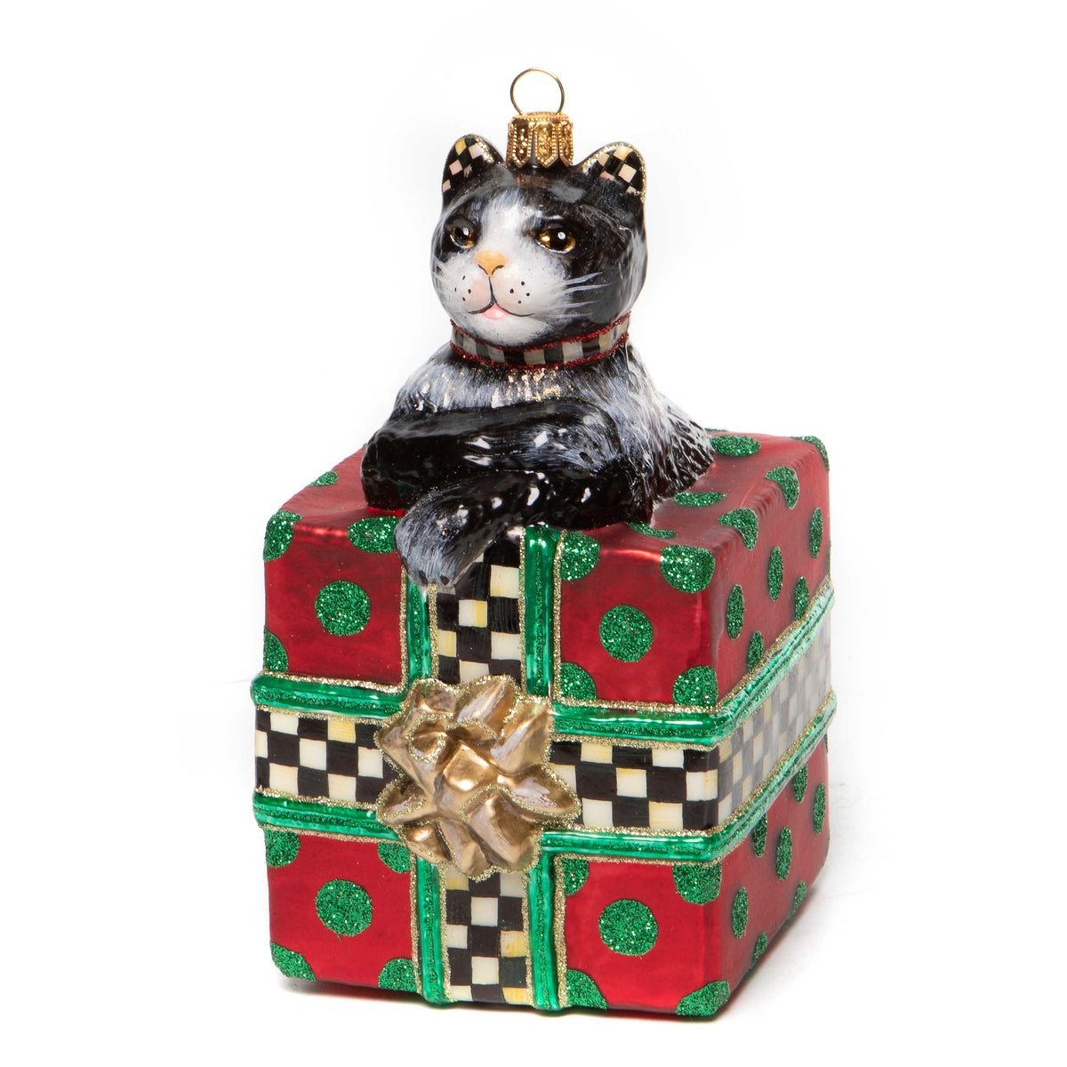Alley Cat Holiday - Glass Ornament