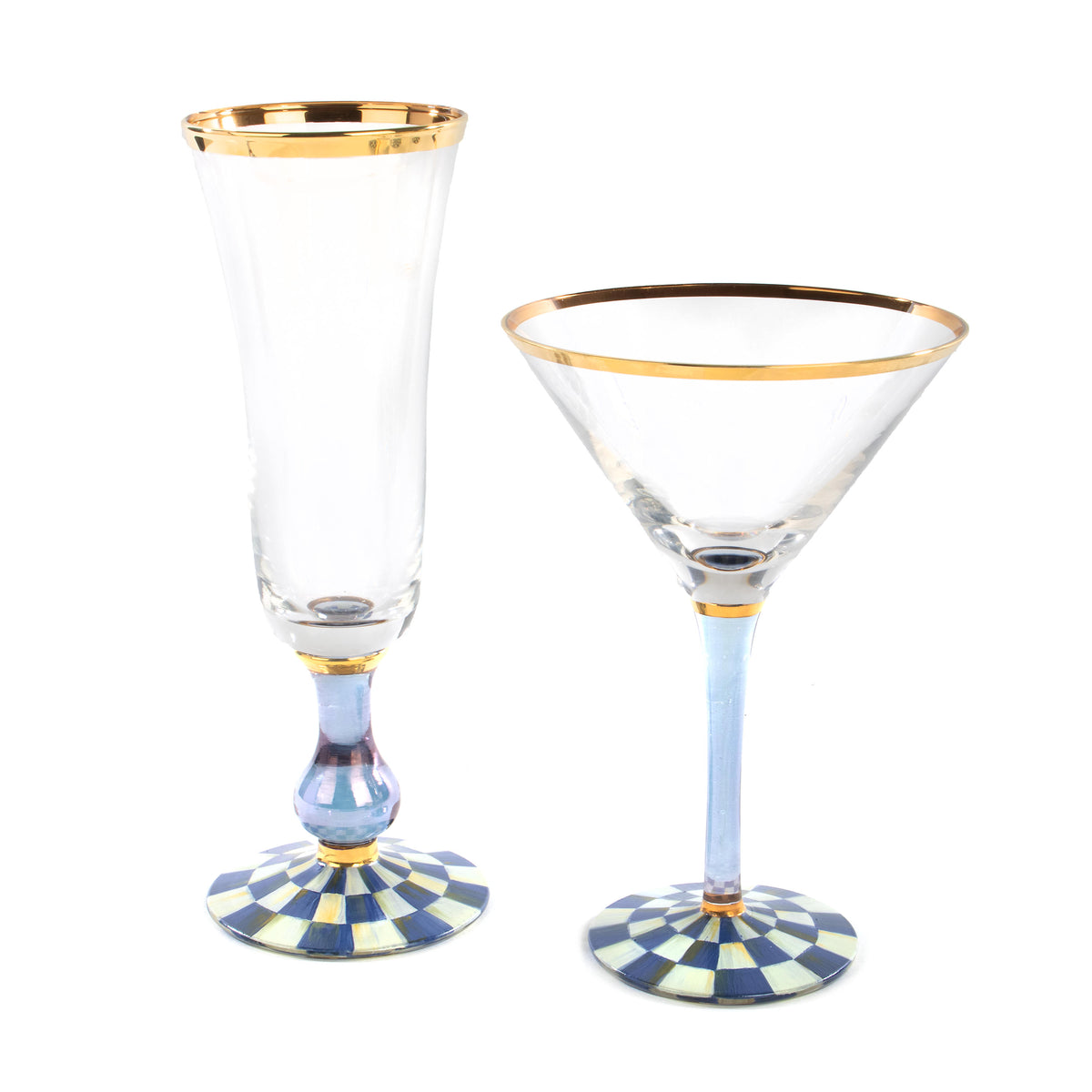 Royal Check Martini Glass