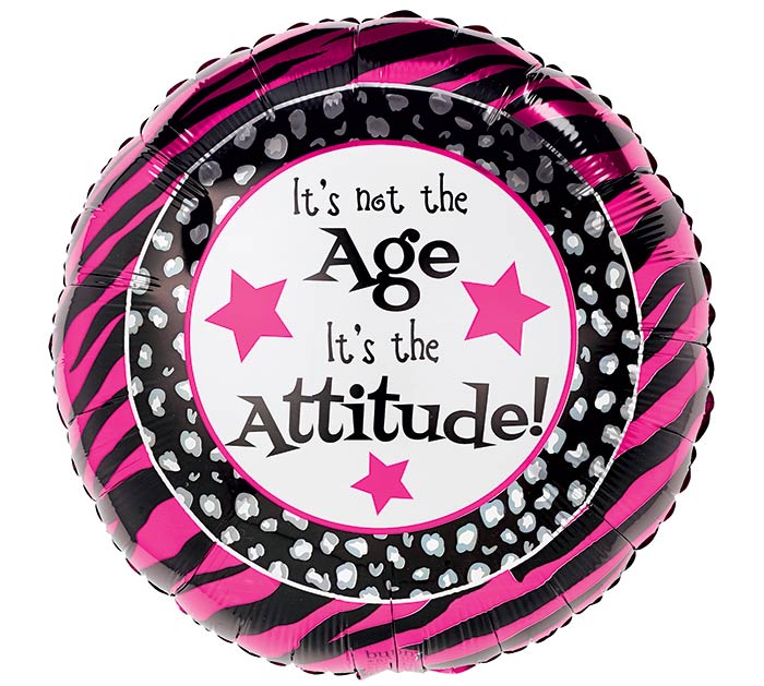 Attitude Zebra Print Balloon