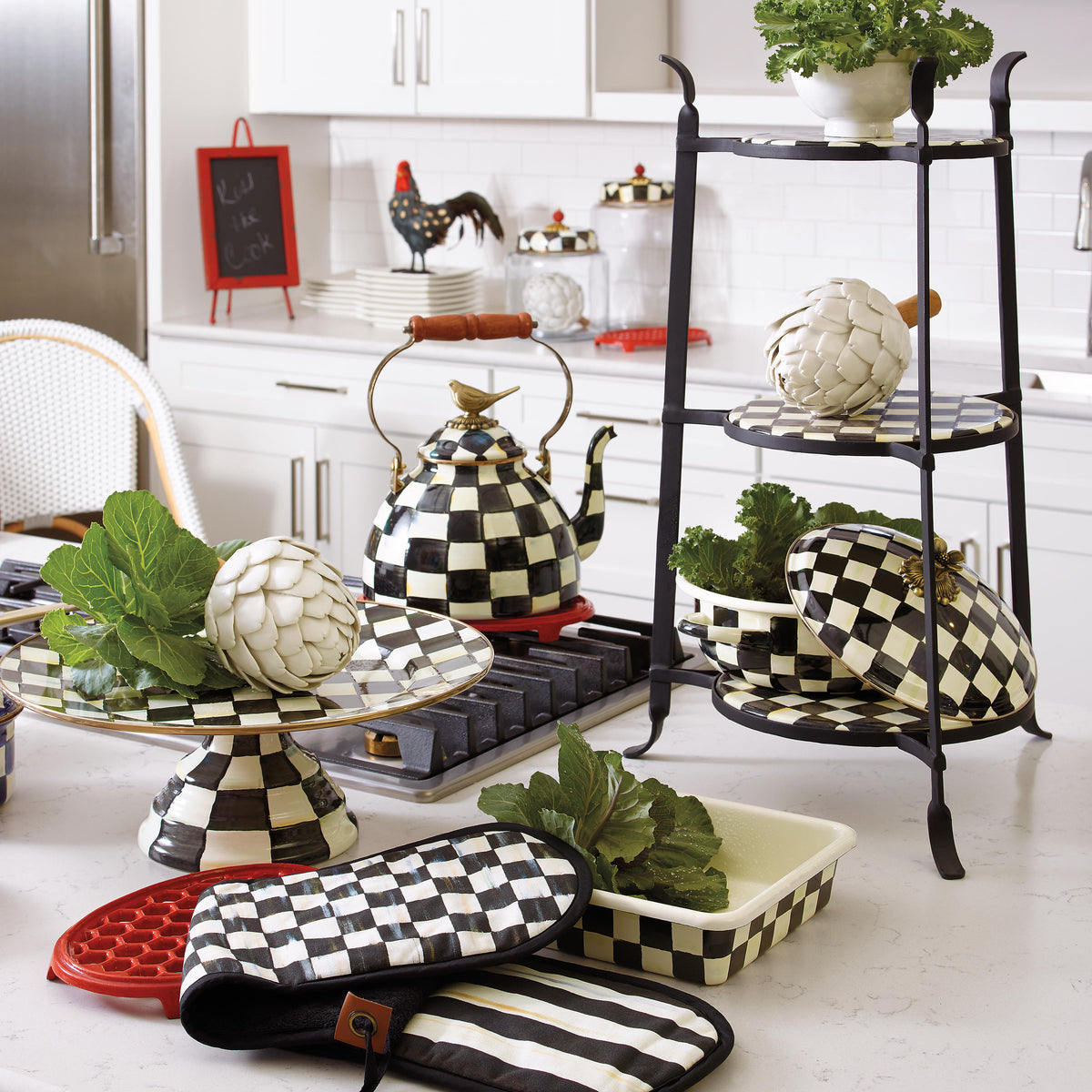 Courtly Check Double Oven Mitt
