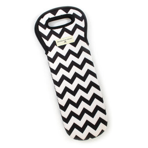 Zig Zag Wine Tote - Black