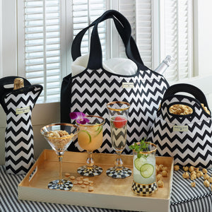 Zig Zag Lunch Tote - Black
