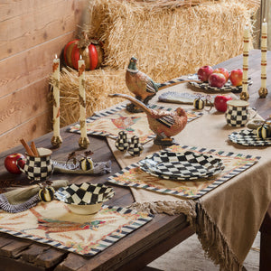 Courtly Check Enamel Salt & Pepper Shakers