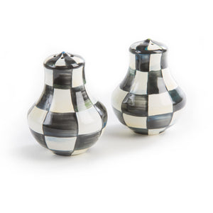 Courtly Check Enamel Salt & Pepper Shakers