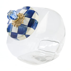 Cookie Jar with Royal Check Enamel Lid
