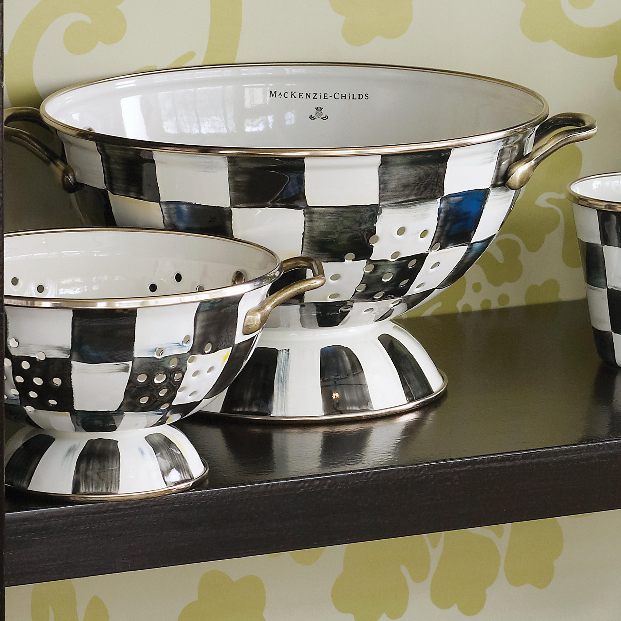 Courtly Check Enamel Colander - Large - RFD