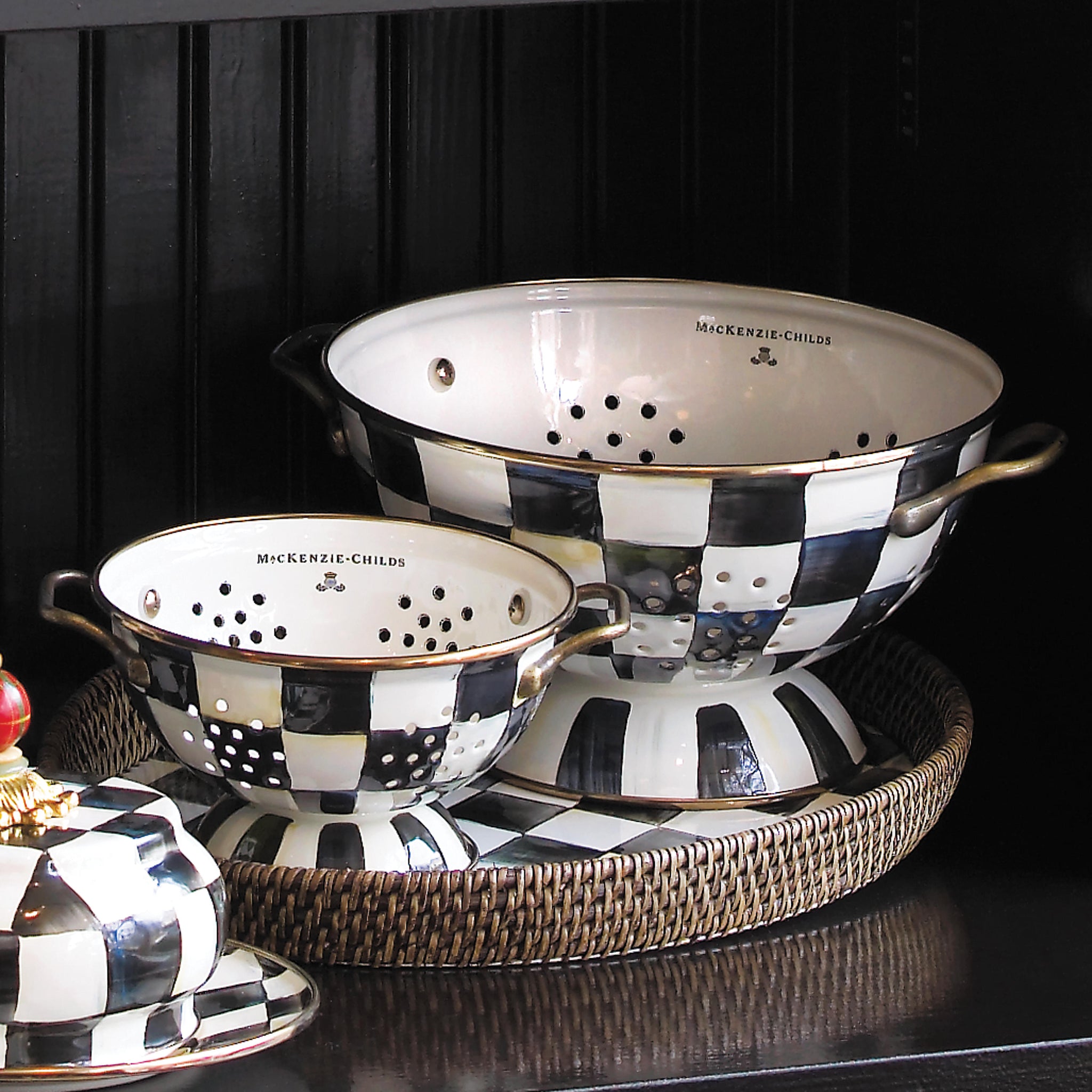 Courtly Check Enamel Colander - Large - RFD