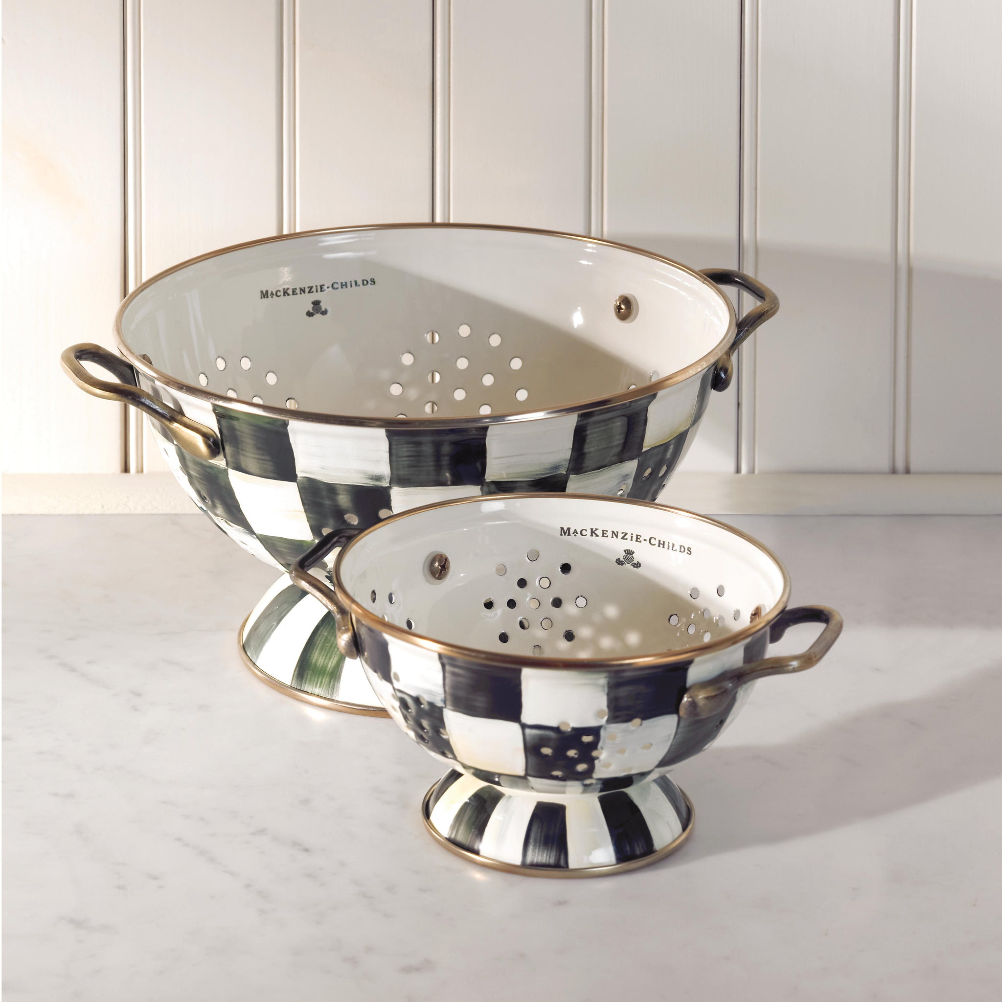 Courtly Check Enamel Colander - Large - RFD