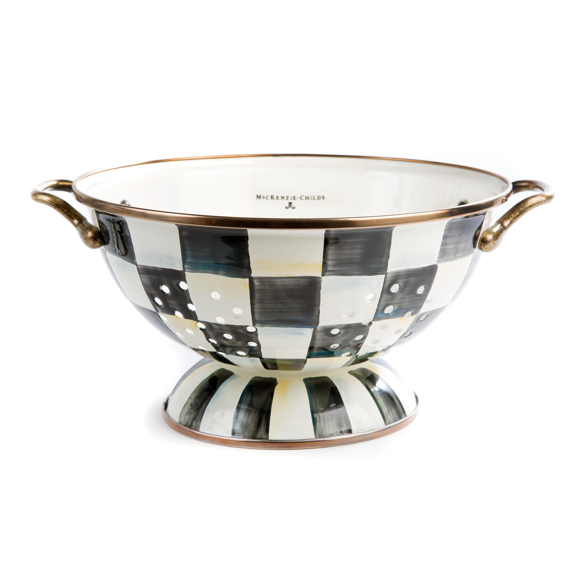 Courtly Check Enamel Colander - Large - RFD