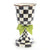 Courtly Check Enamel Pedestal Vase - Green Bow