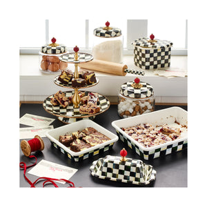 Courtly Check Enamel Recipe Box