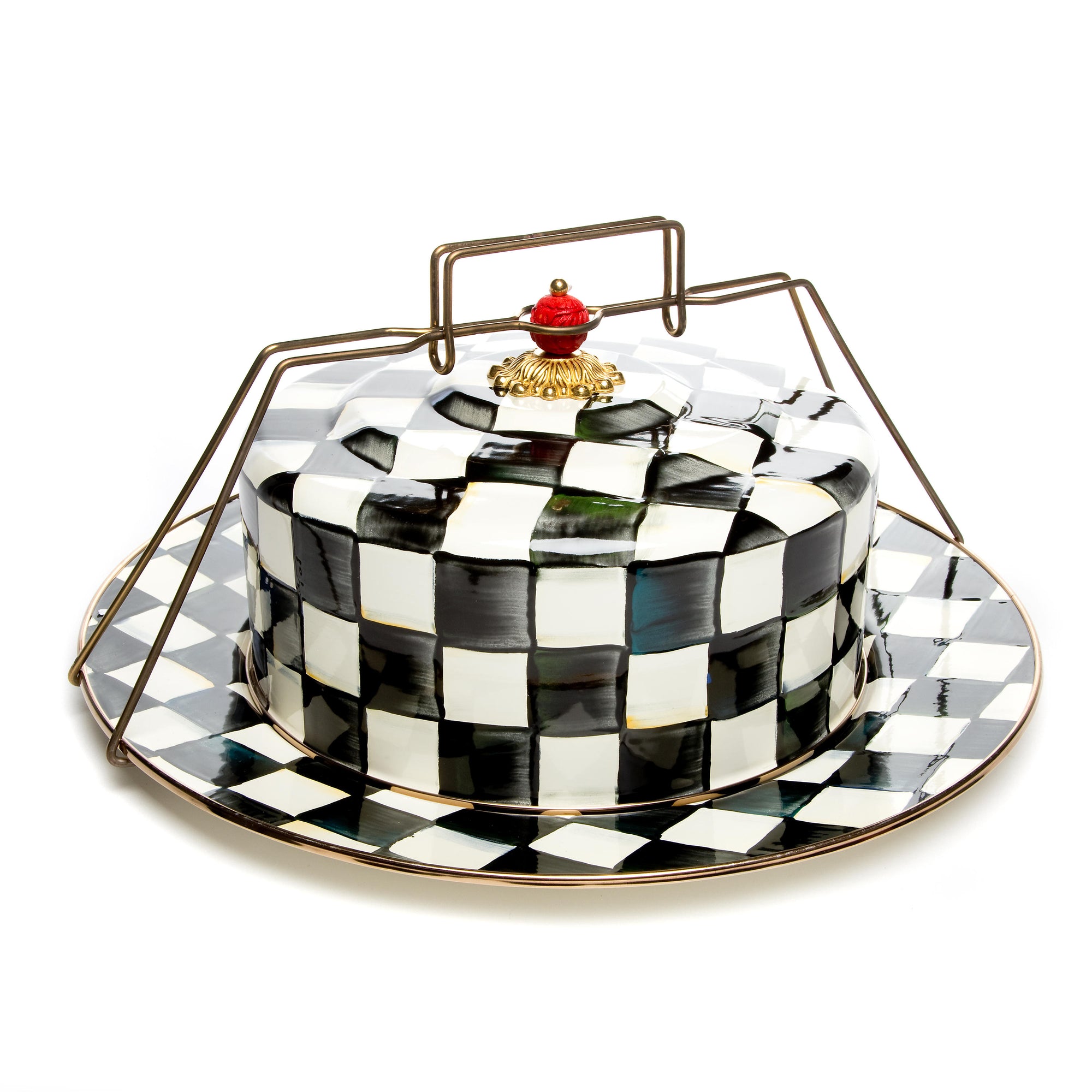 Courtly Check Enamel Cake Carrier