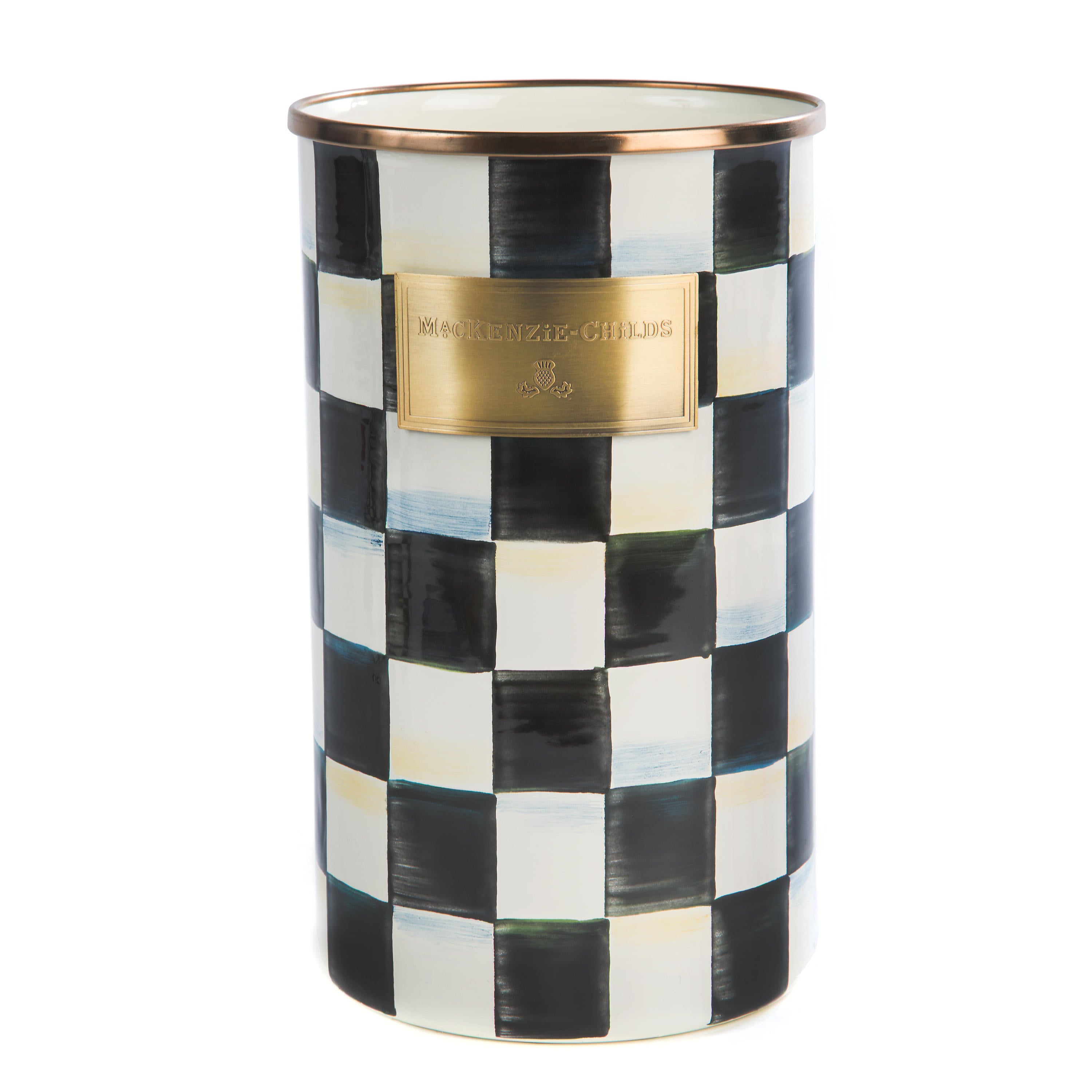 Courtly Check Enamel Utensil Holder - RFD