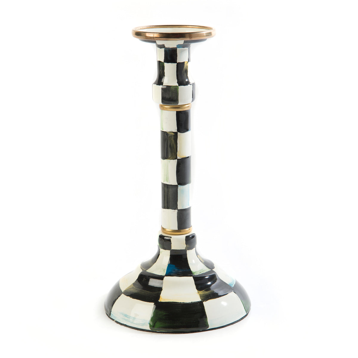 Courtly Check Enamel Candlestick - Mighty