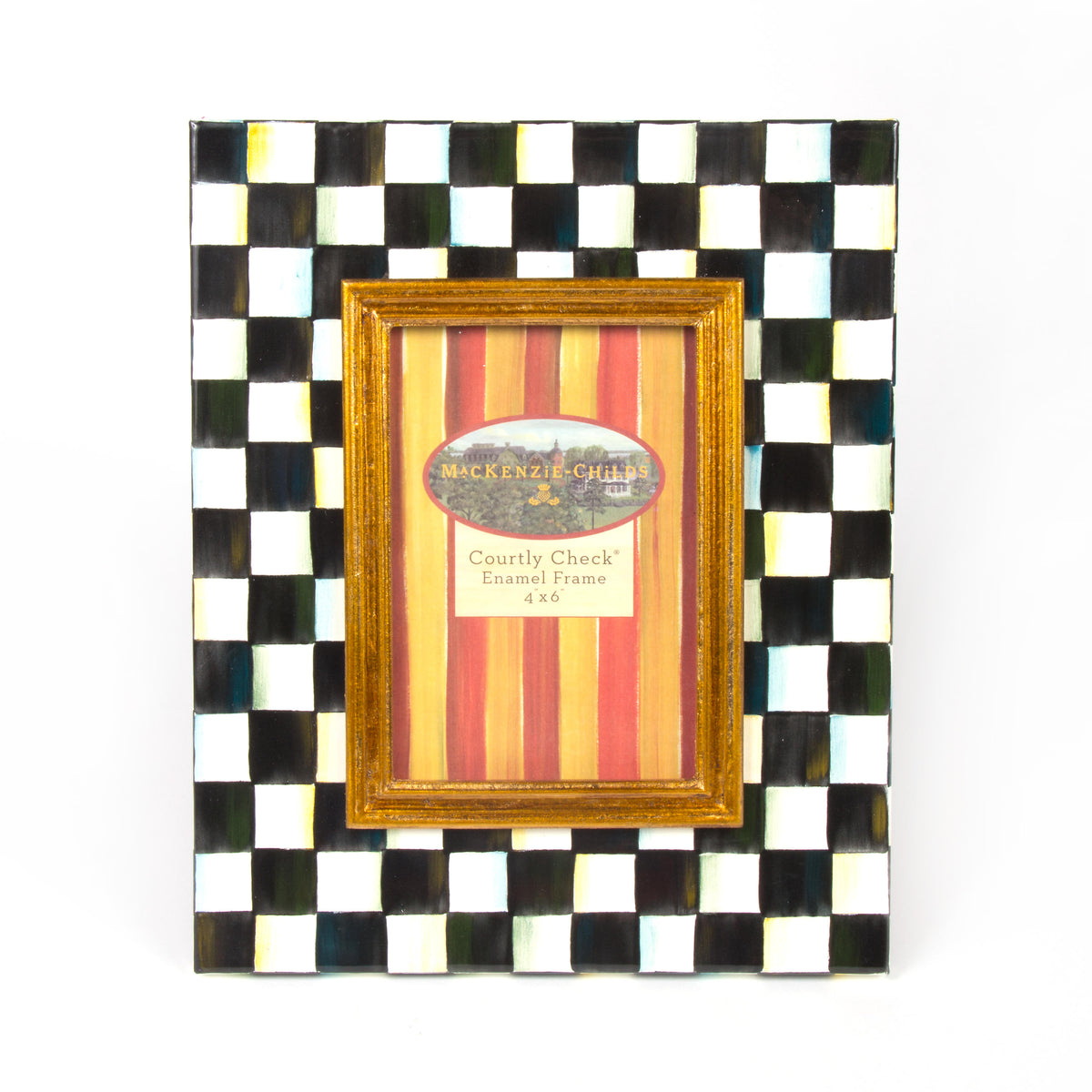 Courtly Check Enamel Frame - 4&quot; x 6&quot;