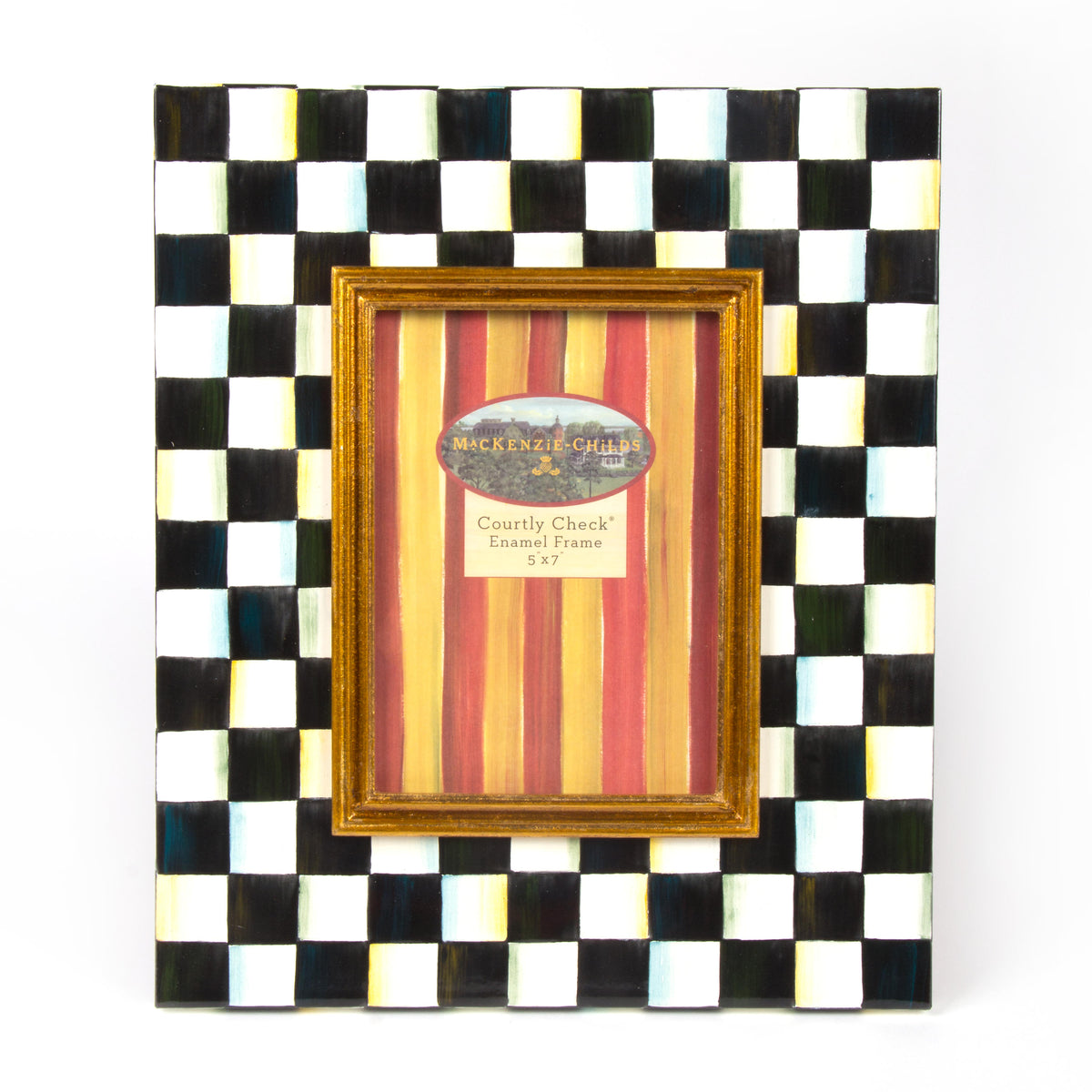 Courtly Check Enamel Frame - 5&quot; x 7&quot;