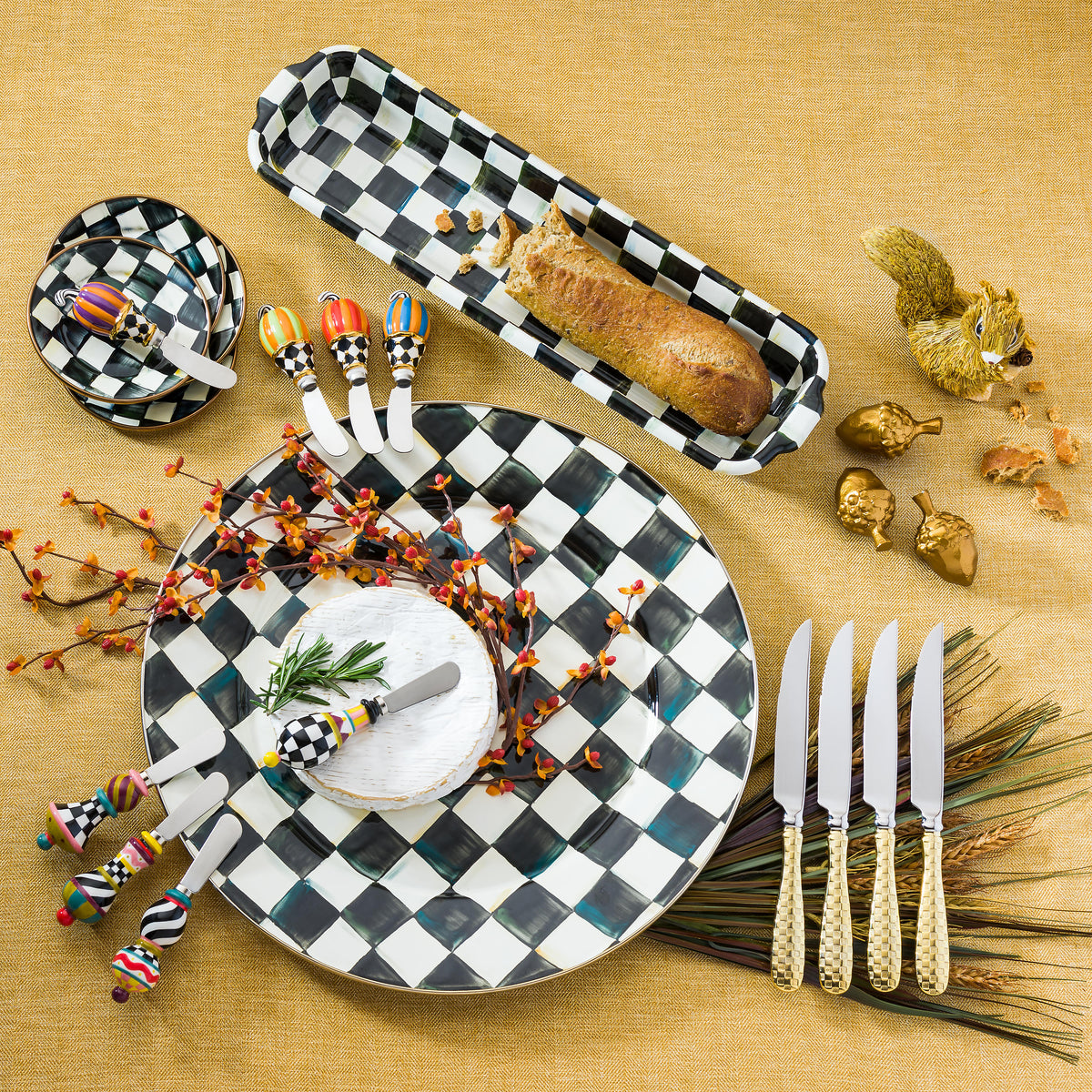 Courtly Check Enamel Baguette Dish