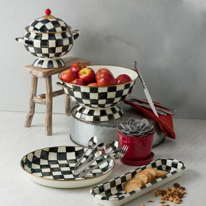 Courtly Check Enamel Baguette Dish